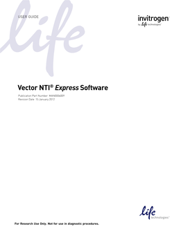 Vector NTI® Express Software User Guide 3 Contents