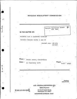 Transcript of 790213 Hearing in Avila Beach,CA.Pp 9463-9717