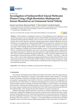 Investigation of Sediment-Rich Glacial Meltwater Plumes Using a High-Resolution Multispectral Sensor Mounted on an Unmanned Aerial Vehicle