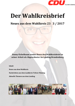 Der Wahlkreisbrief 3