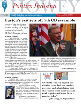 Burton's Exit Sets Off 5Th CD Scramble
