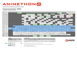 Programming Schedule - FRIDAY