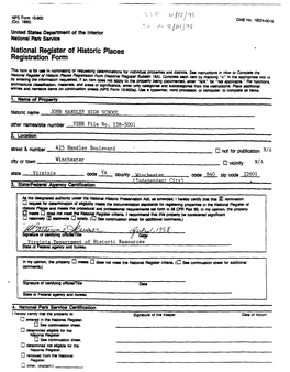 National Register of Historic Places Registration Form