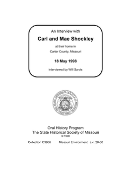 Carl and Mae Shockley