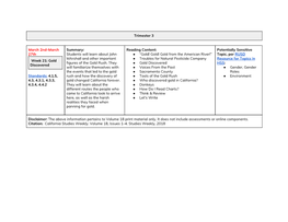 Gold Discovered Standards:​ 4.1.5, 4.3, 4.3.1, 4.3.3, 4.3.4, 4.4.2