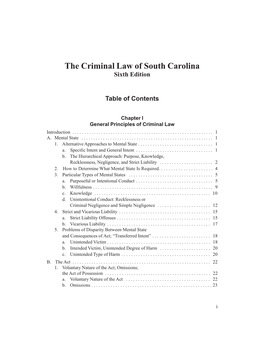 The Criminal Law of South Carolina Sixth Edition