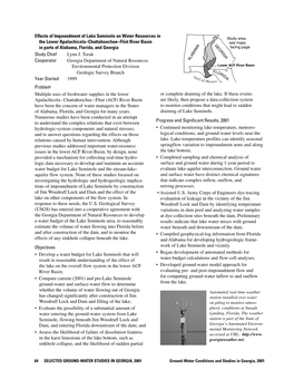 Effects of Impoundment of Lake Seminole on Water Resources in The