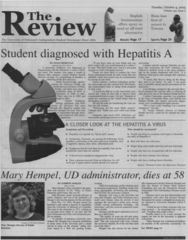 Student Diagnosed with Hepatitis A