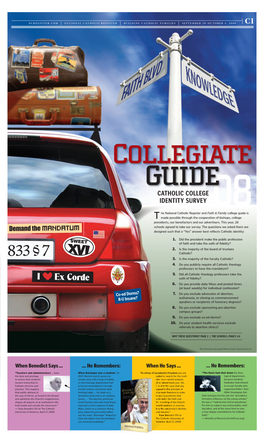 The National Catholic Register Guide to Colleges