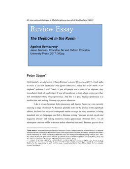 Review Essay the Elephant in the Room