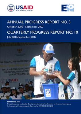 Annual Progress Report No. 3 Quarterly