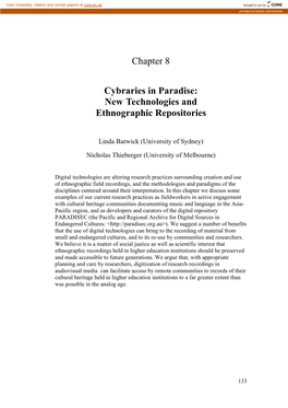 New Technologies and Ethnographic Repositories