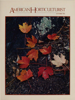 J\V1ERICANI IORTICULTURIST OCTOBER 1981 Lomat~S in October, November, and Decemljer?