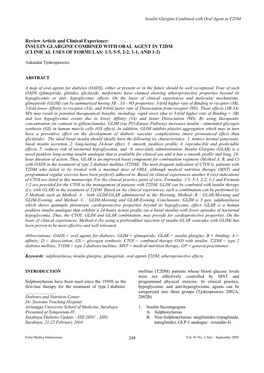 Insulin Glargine Combined with Oral Agent in T2DM