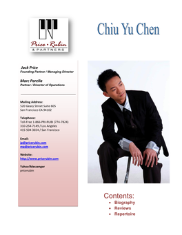 Chiu Yu Chen - Biography