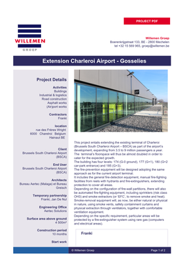 Extension Charleroi Airport - Gosselies