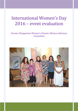 International Women's Day 2016 – Event Evaluation