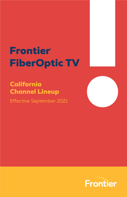 Frontier Fiberoptic TV California Residential Channel Lineup and TV