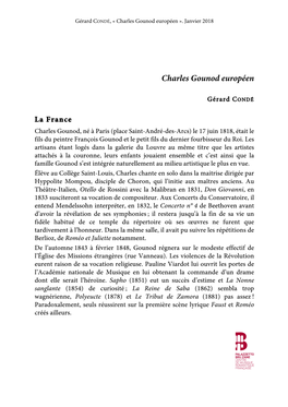 Charles Gounod Européen »