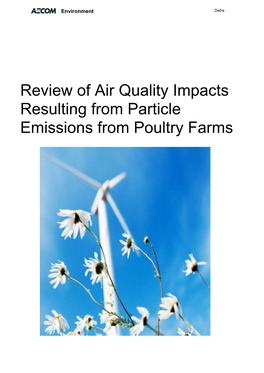 Review of Air Quality Impacts Resulting from Particle Emissions from Poultry Farms