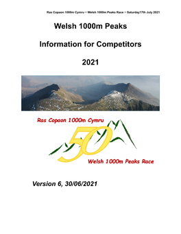 Information for Competitors Document V6 2021