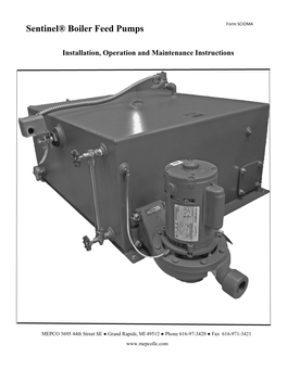 Boiler Feed Pumps Form SCIOMA