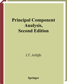 Principal Component Analysis, Second Edition