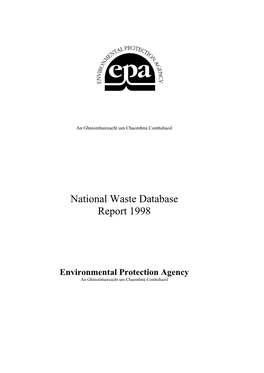 National Waste Database Report 1998