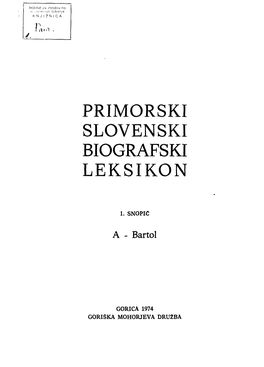 Primorski Slovenski Biografski Leksikon