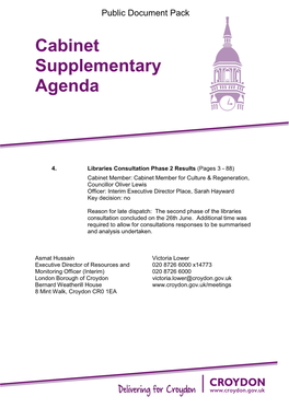 Libraries Consultation Phase 2 Results