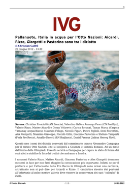 Il Vostro Giornale - 1 / 2 - 30.09.2021 2