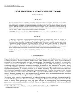 Linear Regression Diagnostics for Survey Data