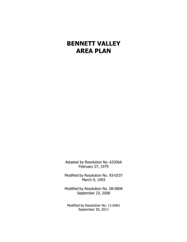 Bennett Valley Area Plan Rev 2011 (Open Space Map Correction 1-7-14)