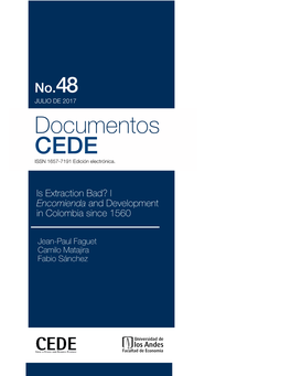 Documentos CEDE ISSN 1657-7191 Edición Electrónica