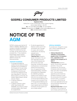 Notice of the AGM