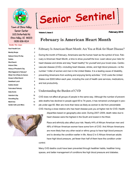 Senior Sentinel Newsletter