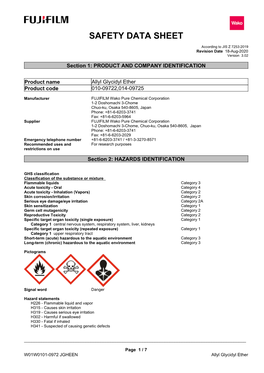 Safety Data Sheet