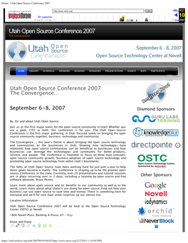 Utah Open Source Conference 2007