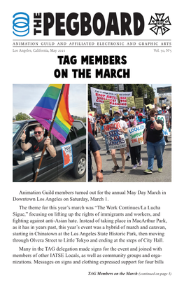 Animation Guild Members Turned out for the Annual May Day March in Downtown Los Angeles on Saturday, March 1