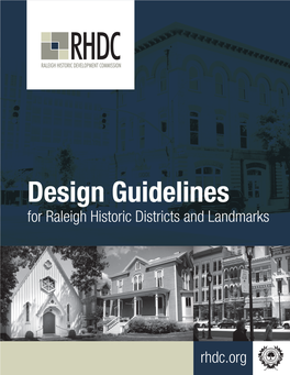 Design Guidelines for Raleigh Historic Districts and Landmarks