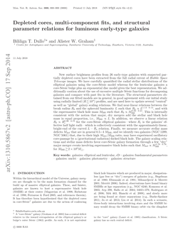 Depleted Cores, Multi-Component Fits, and Structural Parameter Relations