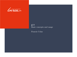 Git Basic Concepts and Usage