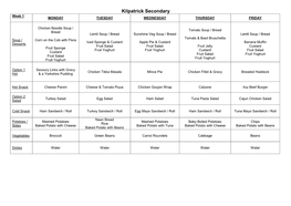 Kilpatrick Secondary Week 1 MONDAY TUESDAY WEDNESDAY THURSDAY FRIDAY