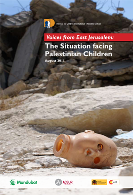 The Situation Facing Palestinian Children August 2011