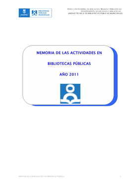 Memoria De Actividades 2011