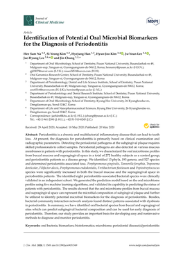 Identification of Potential Oral Microbial Biomarkers for The