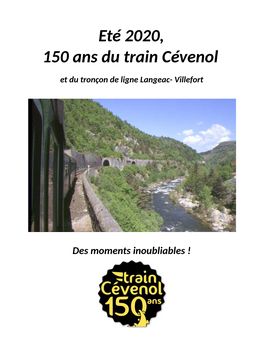 Eté 2020, 150 Ans Du Train Cévenol