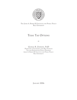 Texas Tax Options