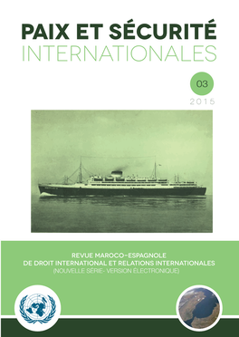 Paix Et Sécurité Internationales. Núm. 3, 2015