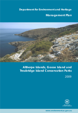 Althorpe Islands, Goose Island and Troubridge Island Conservation Parks